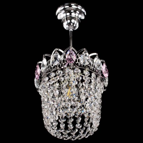 Люстра Астра ажур №1 розовая в Саратове Гусь Хрустальный