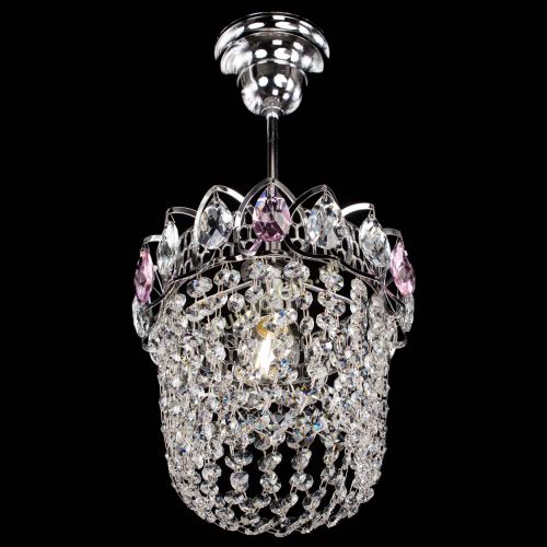 Люстра Астра ажур №1 розовая в Саратове Гусь Хрустальный