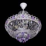 Люстра Астра Белая с подвесом фиолетовая в Саратове