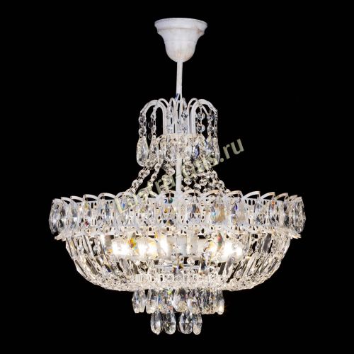 Люстра Астра Белая с подвесом в Саратове Гусь Хрустальный