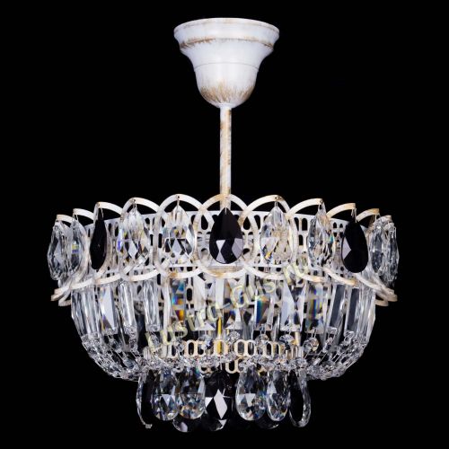 Люстра Астра Бутон №1 Черная - белая с подвесом в Саратове Гусь Хрустальный