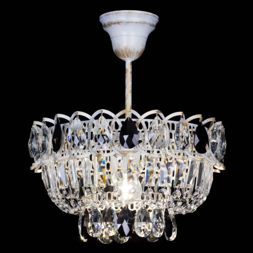 Люстра Астра Бутон №1 Черная - белая с подвесом в Саратове Гусь Хрустальный