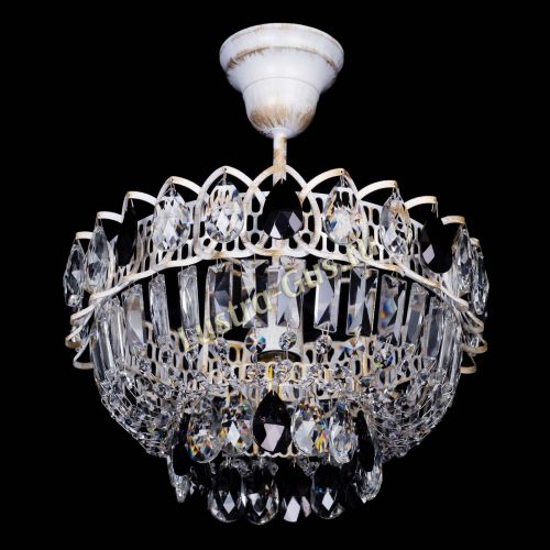 Люстра Астра Бутон №1 Черная - белая с подвесом в Саратове Гусь Хрустальный