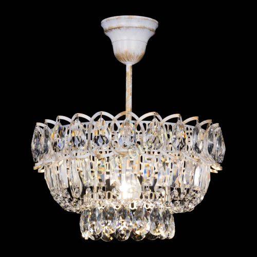 Люстра Астра Бутон №1 белая с подвесом  в Саратове Гусь Хрустальный