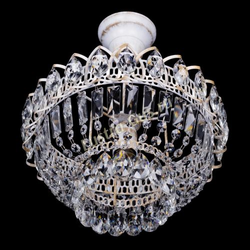 Люстра Астра Бутон №1 белая с подвесом  в Саратове Гусь Хрустальный