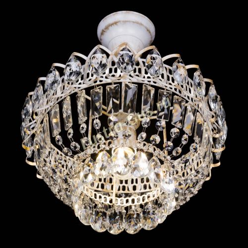 Люстра Астра Бутон №1 белая с подвесом  в Саратове Гусь Хрустальный