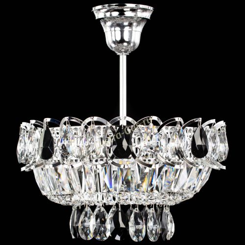 Люстра Астра Бутон №1 с подвесом Черная в Саратове Гусь Хрустальный