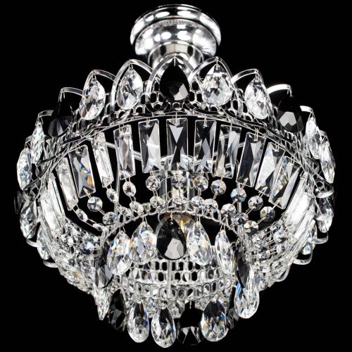 Люстра Астра Бутон №1 с подвесом Черная в Саратове Гусь Хрустальный