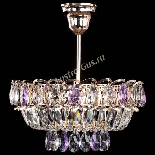 Люстра Астра Бутон №1 с подвесом Фиолетовая в Саратове Гусь Хрустальный