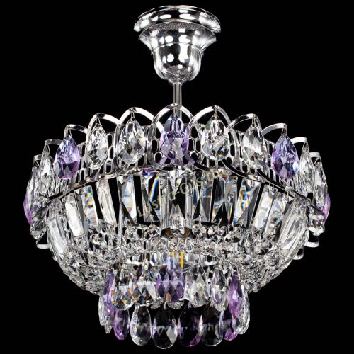 Люстра Астра Бутон №1 с подвесом Фиолетовая в Саратове Гусь Хрустальный