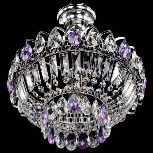 Люстра Астра Бутон №1 с подвесом Фиолетовая в Саратове Гусь Хрустальный