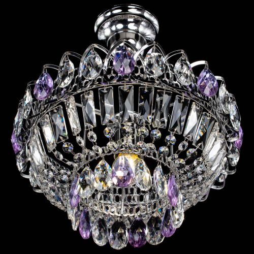 Люстра Астра Бутон №1 с подвесом Фиолетовая в Саратове Гусь Хрустальный