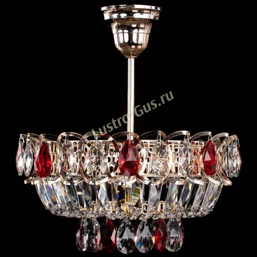 Люстра Астра Бутон №1 с подвесом Красная в Саратове Гусь Хрустальный