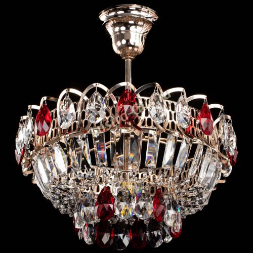 Люстра Астра Бутон №1 с подвесом Красная в Саратове Гусь Хрустальный