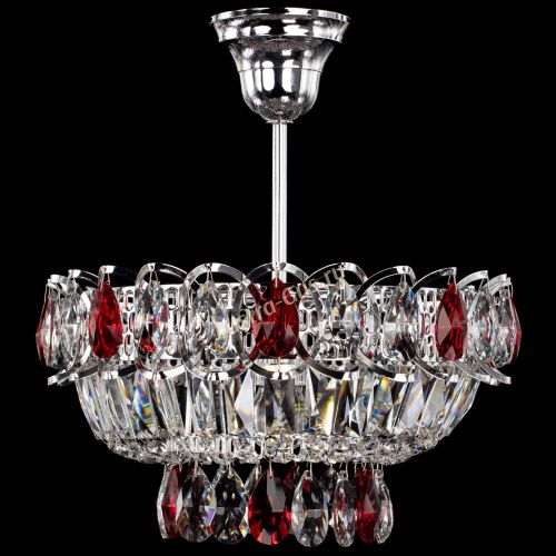 Люстра Астра Бутон №1 с подвесом Красная в Саратове Гусь Хрустальный