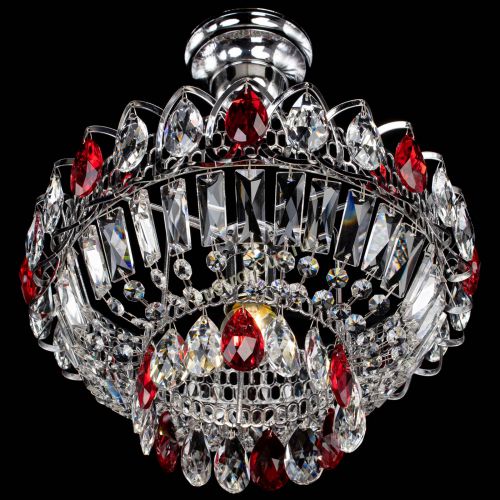 Люстра Астра Бутон №1 с подвесом Красная в Саратове Гусь Хрустальный