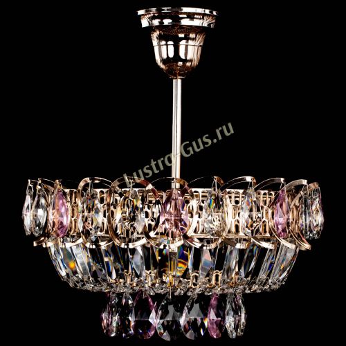 Люстра Астра Бутон №1 с подвесом Розовая в Саратове Гусь Хрустальный