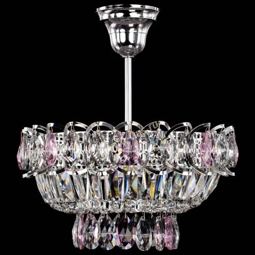 Люстра Астра Бутон №1 с подвесом Розовая в Саратове Гусь Хрустальный