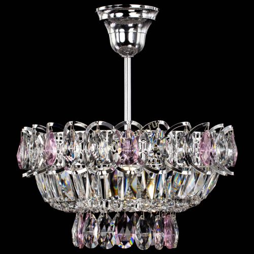 Люстра Астра Бутон №1 с подвесом Розовая в Саратове Гусь Хрустальный