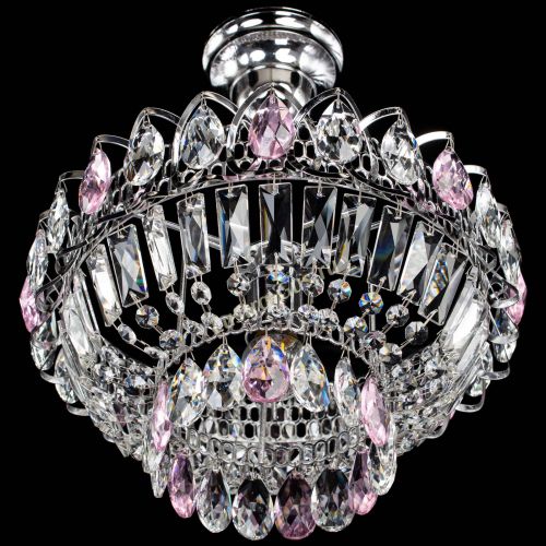 Люстра Астра Бутон №1 с подвесом Розовая в Саратове Гусь Хрустальный