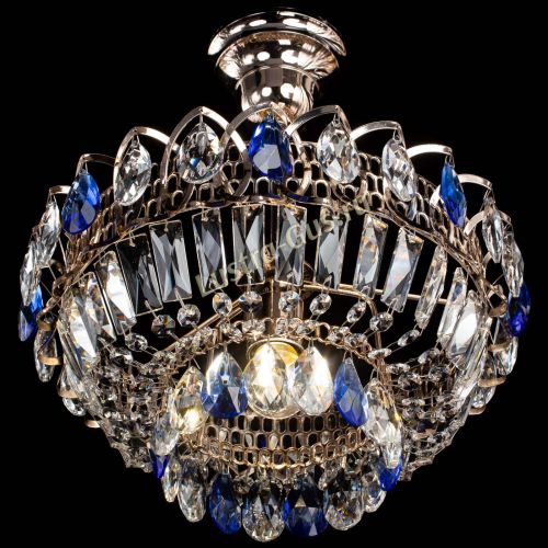 Люстра Астра Бутон №1 с подвесом Синяя в Саратове Гусь Хрустальный