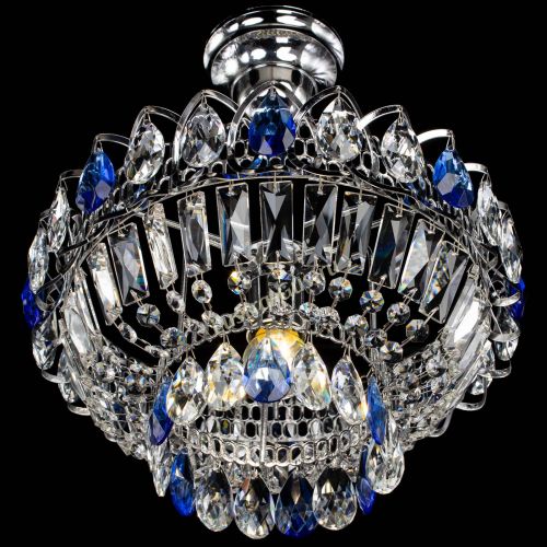 Люстра Астра Бутон №1 с подвесом Синяя в Саратове Гусь Хрустальный