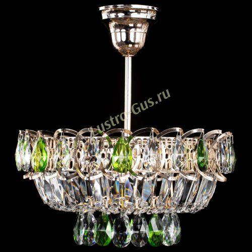 Люстра Астра Бутон №1 с подвесом Зеленая в Саратове Гусь Хрустальный