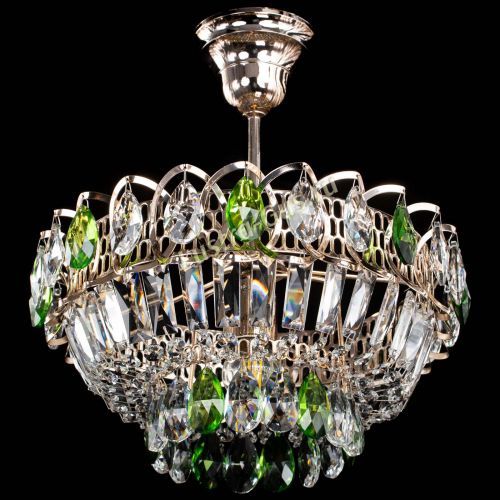 Люстра Астра Бутон №1 с подвесом Зеленая в Саратове Гусь Хрустальный