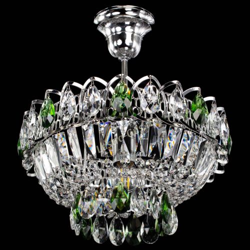 Люстра Астра Бутон №1 с подвесом Зеленая в Саратове Гусь Хрустальный