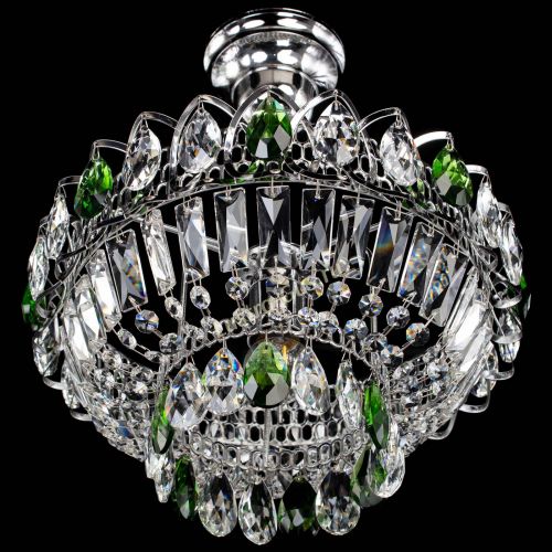 Люстра Астра Бутон №1 с подвесом Зеленая в Саратове Гусь Хрустальный