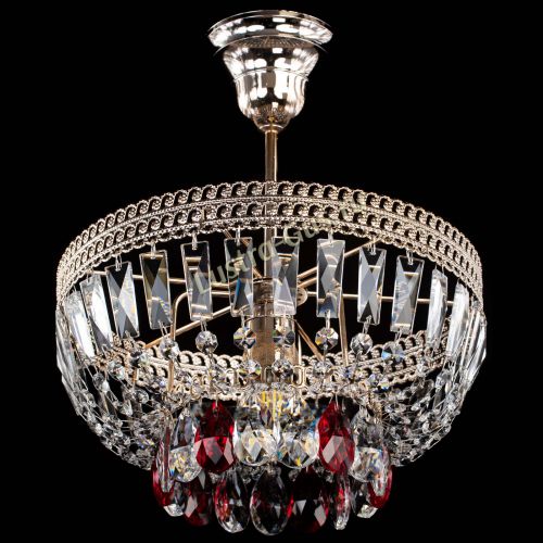 Люстра Астра Флоренция №1 мини красная в Саратове Гусь Хрустальный