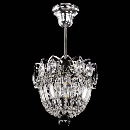 Люстра Астра Купол №1 с подвесом Черная в Саратове Гусь Хрустальный