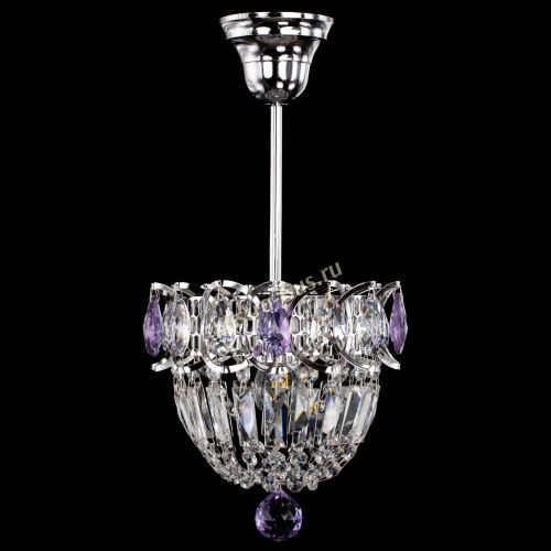 Люстра Астра Купол №1 с подвесом Фиолетовая в Саратове Гусь Хрустальный