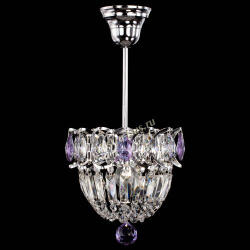 Люстра Астра Купол №1 с подвесом Фиолетовая в Саратове Гусь Хрустальный