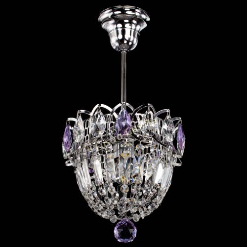 Люстра Астра Купол №1 с подвесом Фиолетовая в Саратове Гусь Хрустальный