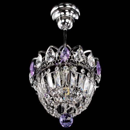 Люстра Астра Купол №1 с подвесом Фиолетовая в Саратове Гусь Хрустальный