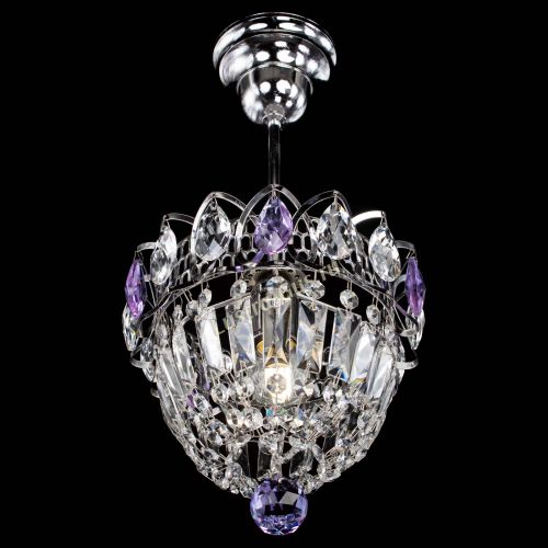 Люстра Астра Купол №1 с подвесом Фиолетовая в Саратове Гусь Хрустальный