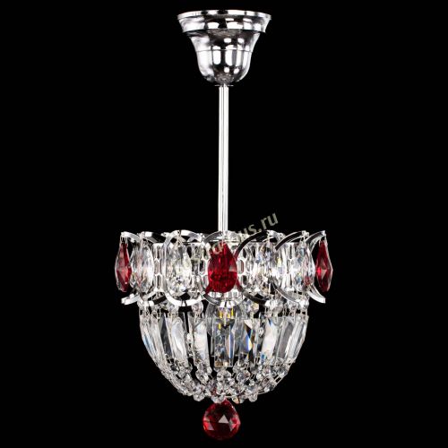 Люстра Астра Купол №1 с подвесом Красная в Саратове Гусь Хрустальный