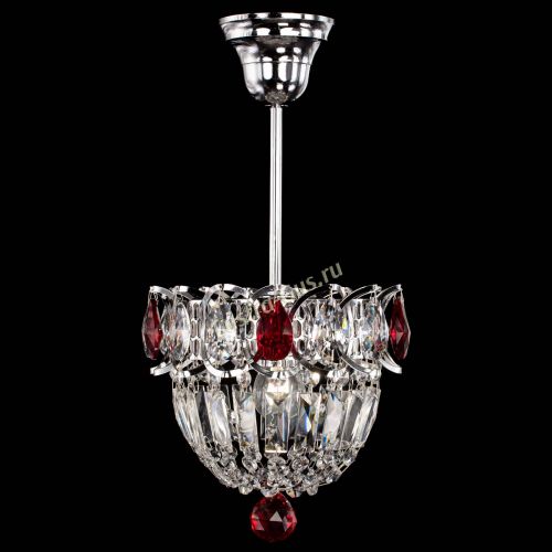 Люстра Астра Купол №1 с подвесом Красная в Саратове Гусь Хрустальный