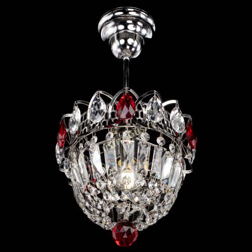 Люстра Астра Купол №1 с подвесом Красная в Саратове Гусь Хрустальный