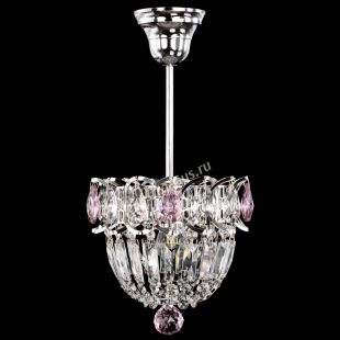 Люстра подвесная Астра Купол №1 с подвесом Розовая