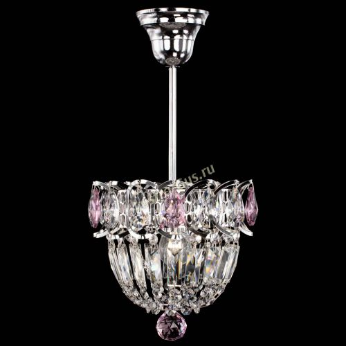 Люстра Астра Купол №1 с подвесом Розовая в Саратове Гусь Хрустальный