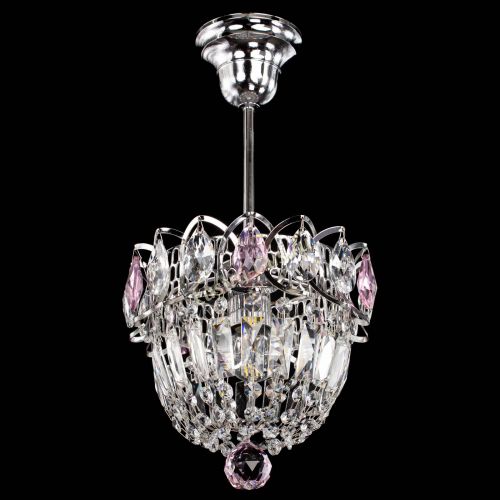 Люстра Астра Купол №1 с подвесом Розовая в Саратове Гусь Хрустальный