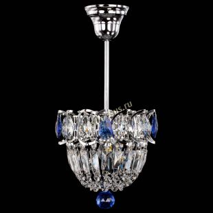 Люстра подвесная Астра Купол №1 с подвесом Синяя