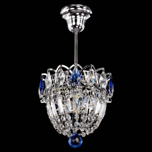 Люстра Астра Купол №1 с подвесом Синяя в Саратове Гусь Хрустальный