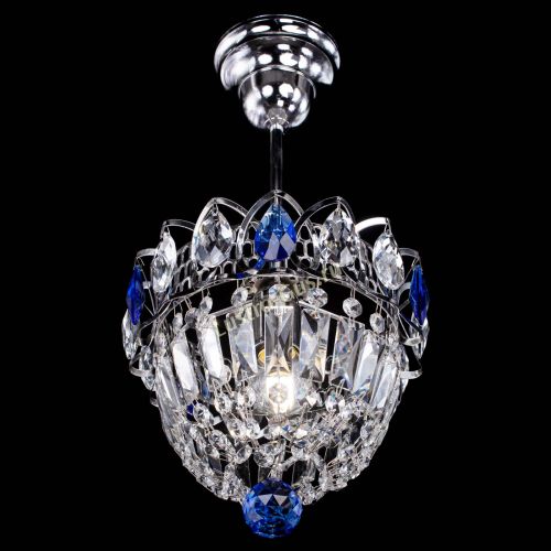 Люстра Астра Купол №1 с подвесом Синяя в Саратове Гусь Хрустальный