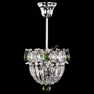 Люстра подвесная Астра Купол №1 с подвесом Зеленая