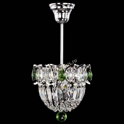 Люстра Астра Купол №1 с подвесом Зеленая в Саратове Гусь Хрустальный