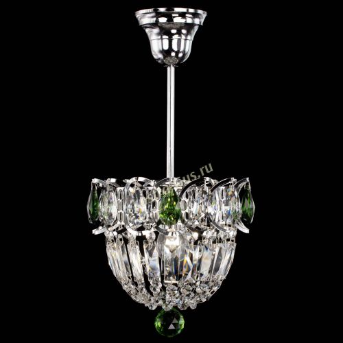 Люстра Астра Купол №1 с подвесом Зеленая в Саратове Гусь Хрустальный