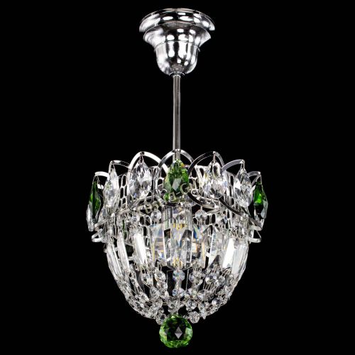 Люстра Астра Купол №1 с подвесом Зеленая в Саратове Гусь Хрустальный